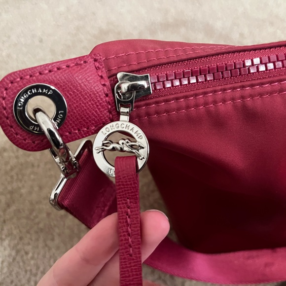 LONGCHAMP raspberry Tonal Nylon & Leather Tote Bag - Picture 12 of 16